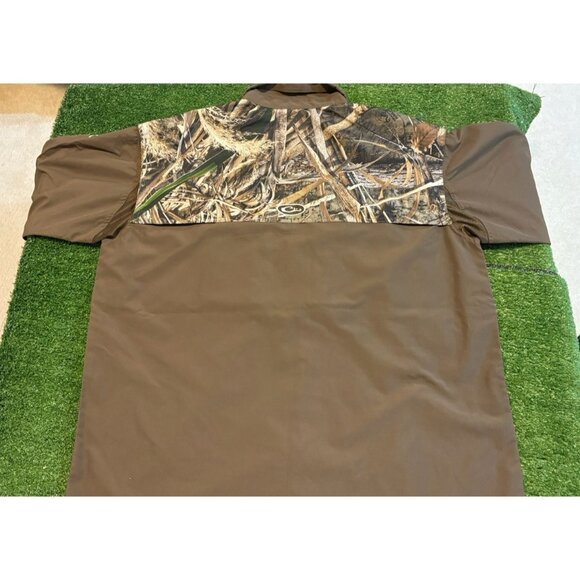 Drake Waterfowl Systems shirt mens large brown camo wingshooter vented hunt 44 - Picture 8 of 12